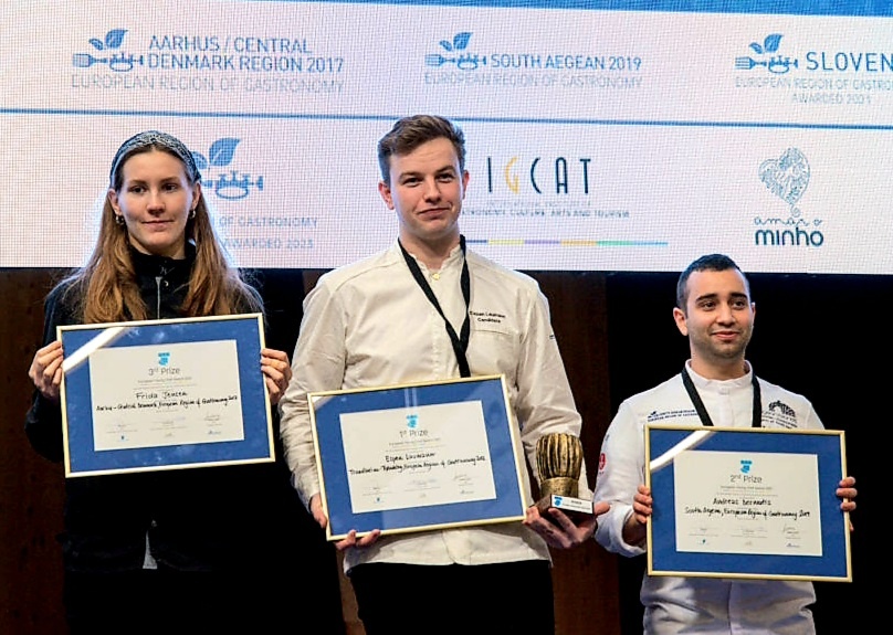 Νικητής ο Ανδρέας Δερμάτης και η Περιφέρεια Νοτίου Αιγαίου στα European Young Chef Award 2021 κατακτώντας τη 2η θέση