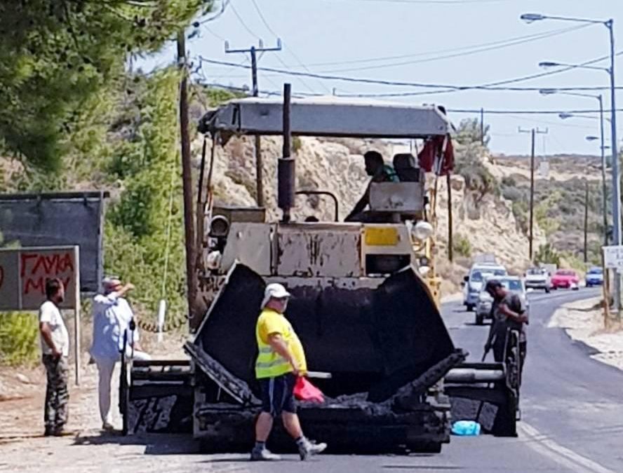 Στα έργα συντήρησης του επαρχιακού οδικού δικτύου στον ανατολικό άξονα της Ρόδου, ο Περιφερειάρχης, Γιώργος Χατζημάρκος