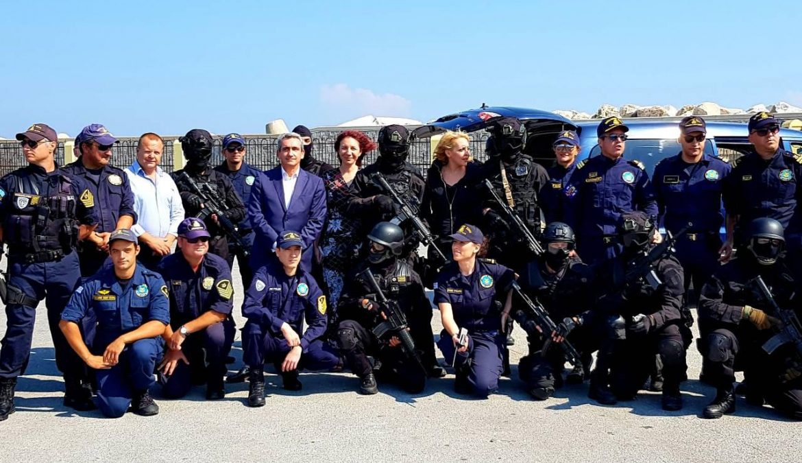 Στην άσκηση για την διαχείριση θυμάτων καταστροφών, στο λιμάνι της Ρόδου,ο Περιφερειάρχης Γιώργος Χατζημάρκος