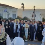 Στις εκδηλώσεις της Κύθνου για την υποδοχή των Ιερών Λειψάνων του Αγίου Ιγνατίου, ο Περιφερειάρχης Γ. Χατζημάρκος και ο Αντιπεριφερειάρχης Κυκλάδων Γ. Λεονταρίτης