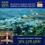Ξεκινά η β’ φάση των έργων βελτίωσης του δρόμου Χώρας – Εγγαρών στη Νάξο