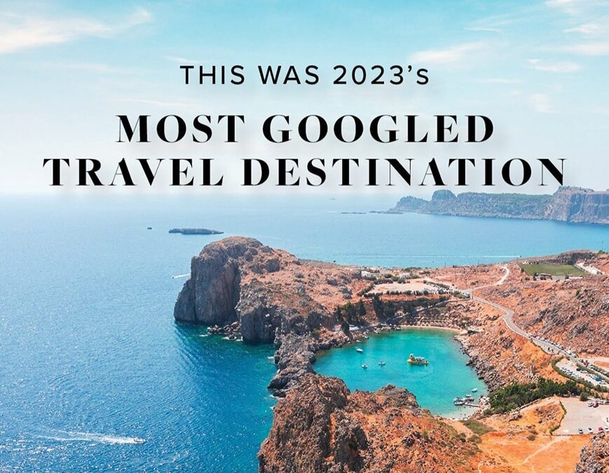 Η Ρόδος πρώτη στην παγκόσμια λίστα της Google «The most Googled travel cities and islands of 2023»
